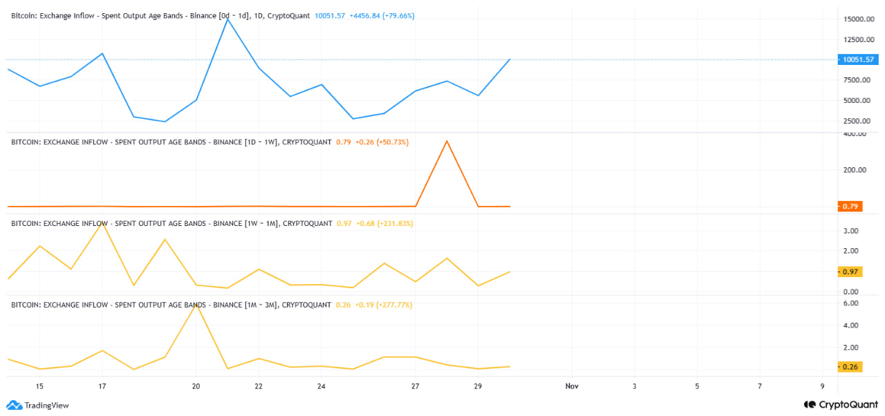 Активность торговли биткоином на Binance