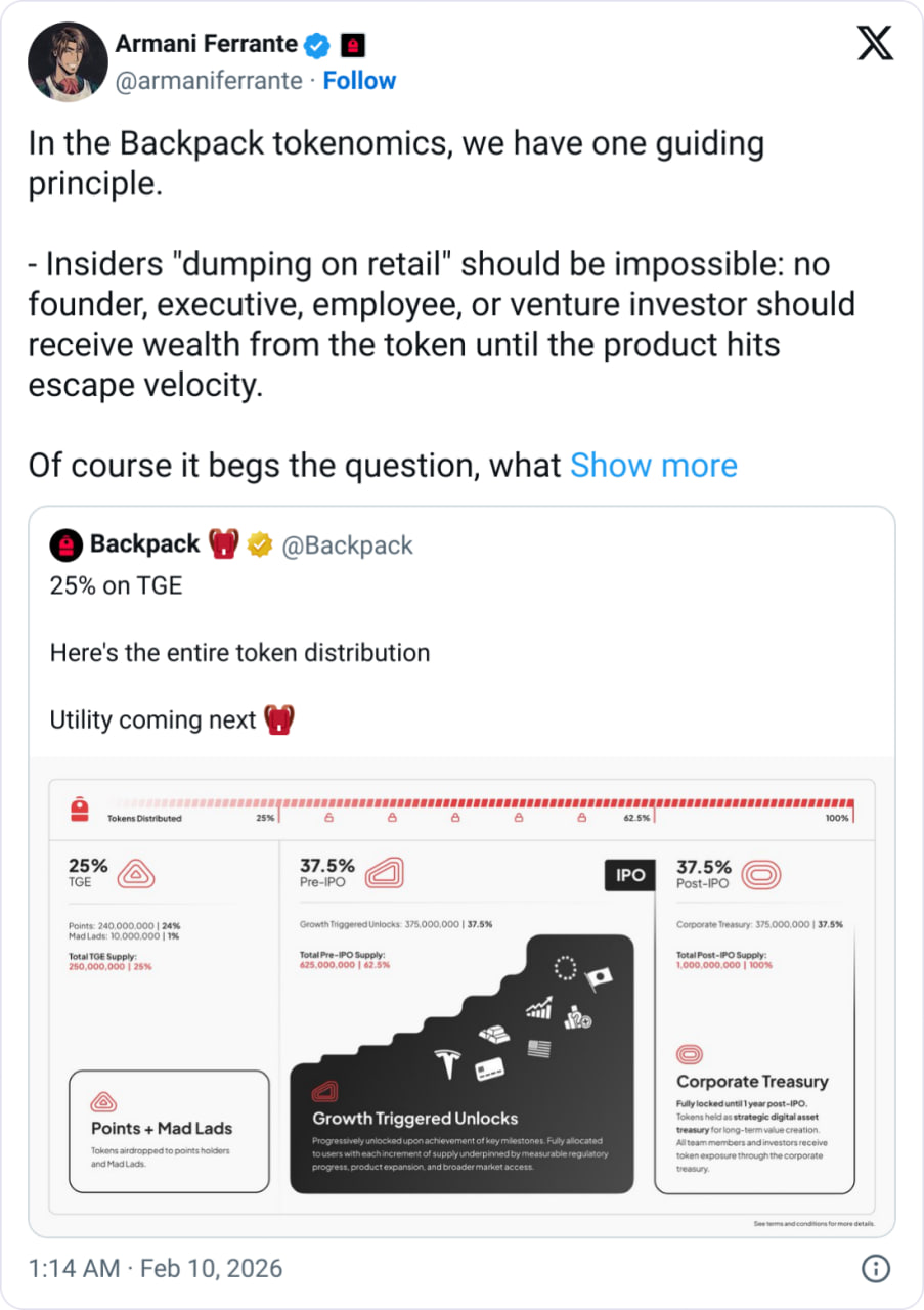 На первом этапе в обращение поступят 25% от общего объема выпуска — 250 млн токенов. Дата запуска пока не раскрывается.